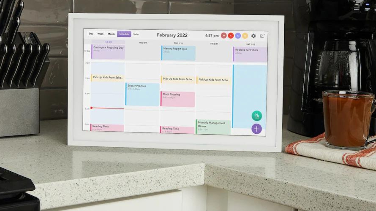 a WiFi-connected digital display called Skylight Calendar