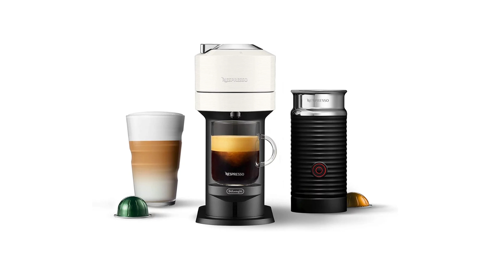 display of nespresso vertuo machine that is able to brew 6 sizes